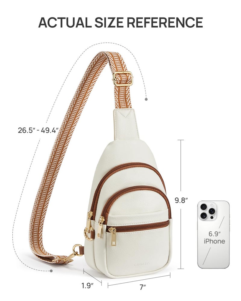 CHOLISS Anti Theft Small Sling Bag for Women and Men RFID Leather Crossbody Bags Fanny Pack Chest Bag Travel Purse Daypacks - Image 5