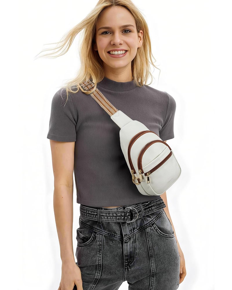 CHOLISS Anti Theft Small Sling Bag for Women and Men RFID Leather Crossbody Bags Fanny Pack Chest Bag Travel Purse Daypacks - Image 2