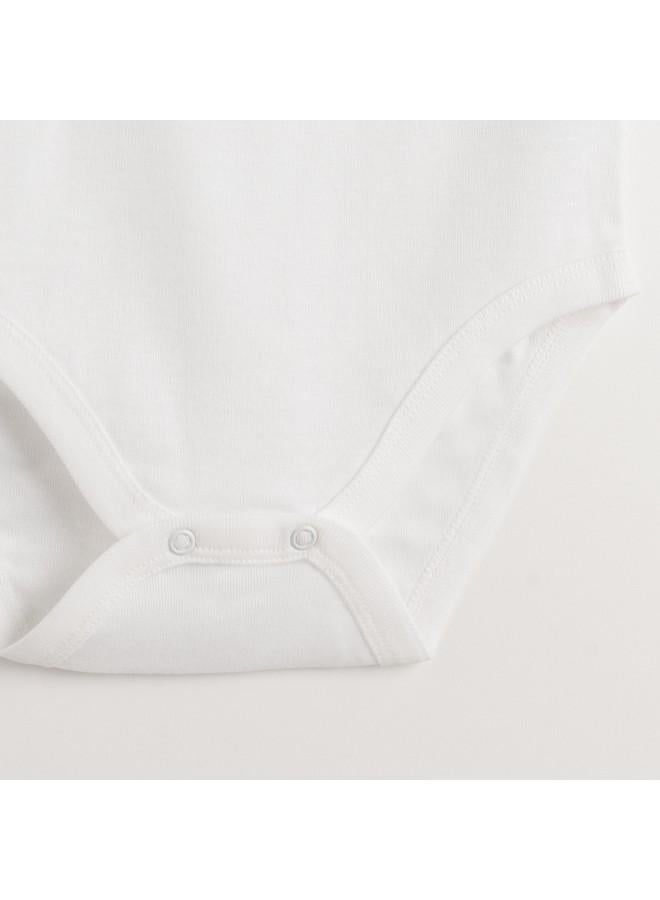 June Baby Basic Crew Neck 2-Pack Rope Strap White Bodysuit White - Image 5