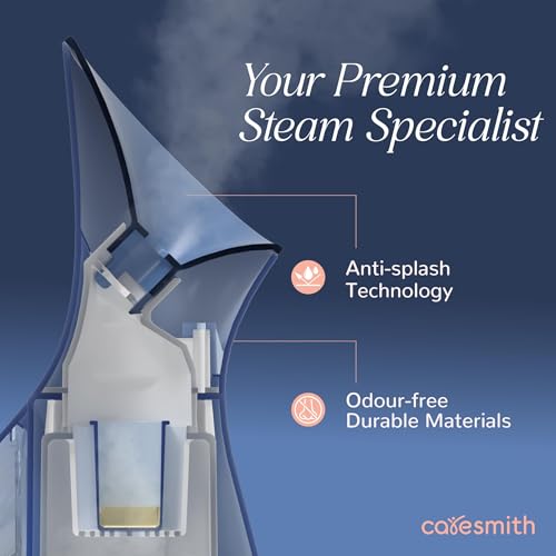 CARESMITH 2 In 1 Face Steamer + Steamer For Cold & Cough | 16 Mins Of Natural Steam With 170Ml Large Tank | Dedicated Chamber For Balms & Oils | Vaporizer Steamer With Cough, Cold & Facial | Anti-Splash Technology - Image 3