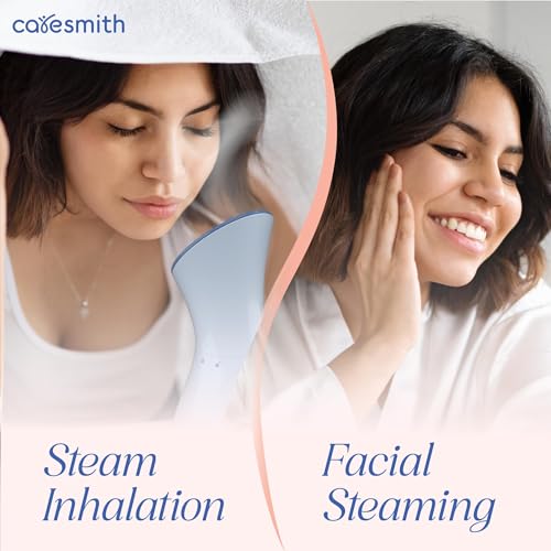 CARESMITH 2 In 1 Face Steamer + Steamer For Cold & Cough | 16 Mins Of Natural Steam With 170Ml Large Tank | Dedicated Chamber For Balms & Oils | Vaporizer Steamer With Cough, Cold & Facial | Anti-Splash Technology - Image 2