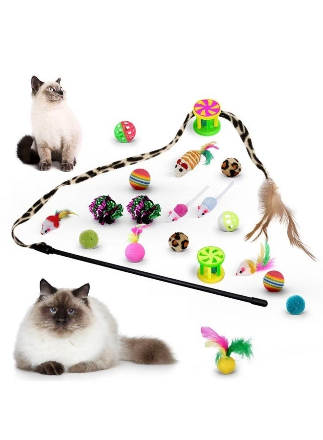 YUJA 21 PCS Cat Toys Kitten Toys, Variety Catnip Toys with Tunnel Interactive Cat Tunnel Toys Set With Feather Toy Feather Teaser Fluffy Mouse Crinkle Balls Spring Toy Set for Cat, Kitty,Pet Cat Tunnel Tube Toys, Tunnels for Indoor Cats，Kitty Bored Peek Hole Toy Ball Cat, Puppy, Kitty, Kitten, Rabbit - Image 5