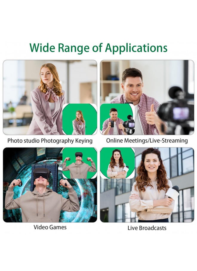 GRABADO Portable Green Screen Chair,GRABADO 56 in Greenscreen Backdrop with Stand,Collapsible Small Green Background,Chroma Key,Background Screen for Photography Streaming Gaming Zoom Video Chats and Meeting  - Image 3