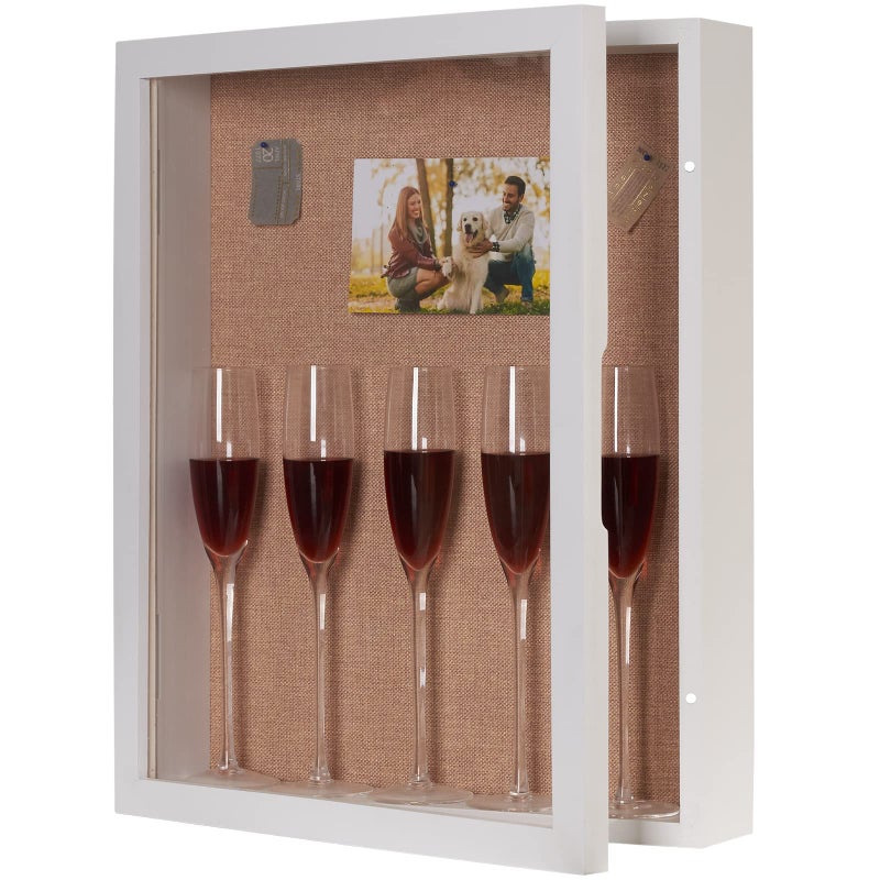 BECTSBEFF White Shadow Box 16x20 Extra Large Deep Shadow Boxes Display Cases with Magnetic Door 20x16 Keepsake Box for Weddings Bouquet Flowers Baseball Jersey 