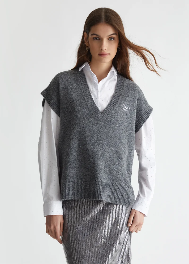 Liu Jo Knit vest with logo