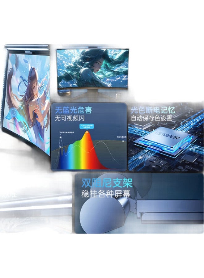 Venider Screen Hanging Lamp, Computer Monitor Lamp, Laptop Eye Protection Light, Student Dorm Essential, Computer Desk Lamp, Gaming And Office Study Reading Light, Smart Color-Changing Ambient Light - Image 2