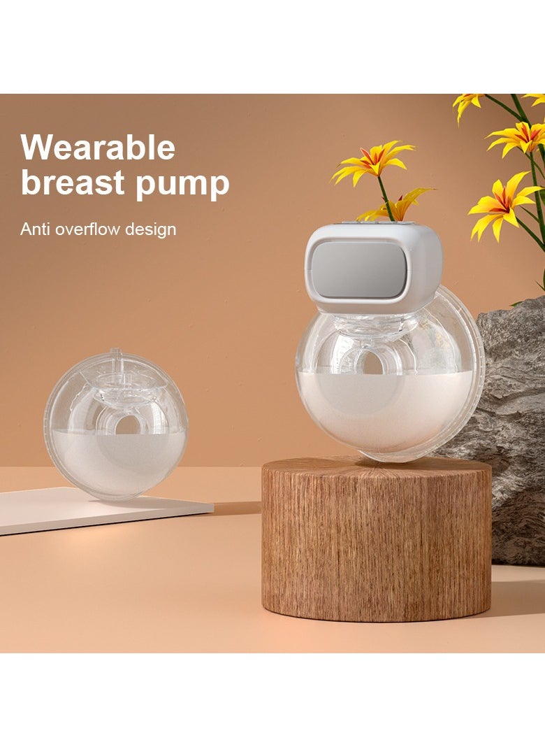 RUKYU Wearable Breast Pump Hands Free - Electric Portable Wireless Breast Pumps, 3 Modes & 9 Levels Breastfeeding Milk Pump, Adjustable Painless Strong Suction Memory Function(180ml)  - Image 1