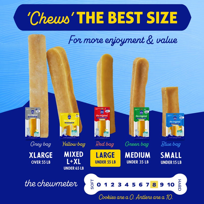 Himalayan Dog Chew Original Yak Cheese Dog Chew, 1 Large Stick, 3.3 oz, Gluten Free, Healthy Dog Treats, Grain & Lactose Free 100% Natural, Long Lasting Dog Chews for Dogs Under 55 lbs - Image 5