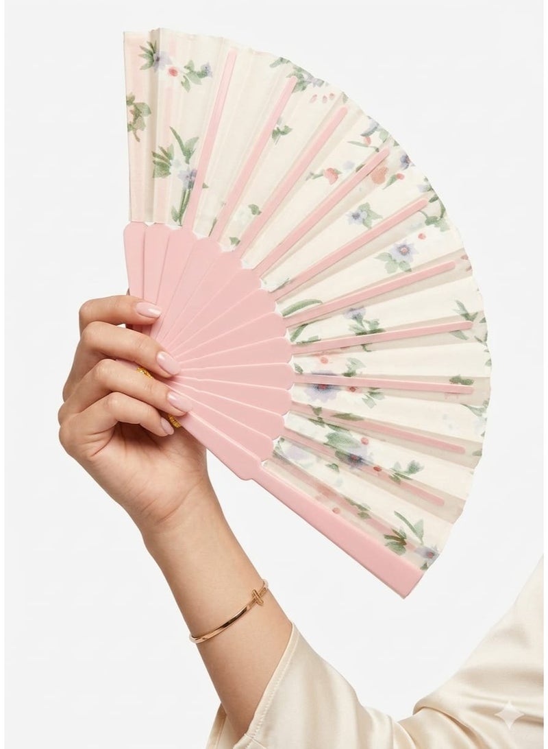 1PCS Foldable paper hand fan for women to decorate weddings, summer dance parties and parties, multi-shaped MULTI COLOR - Image 1
