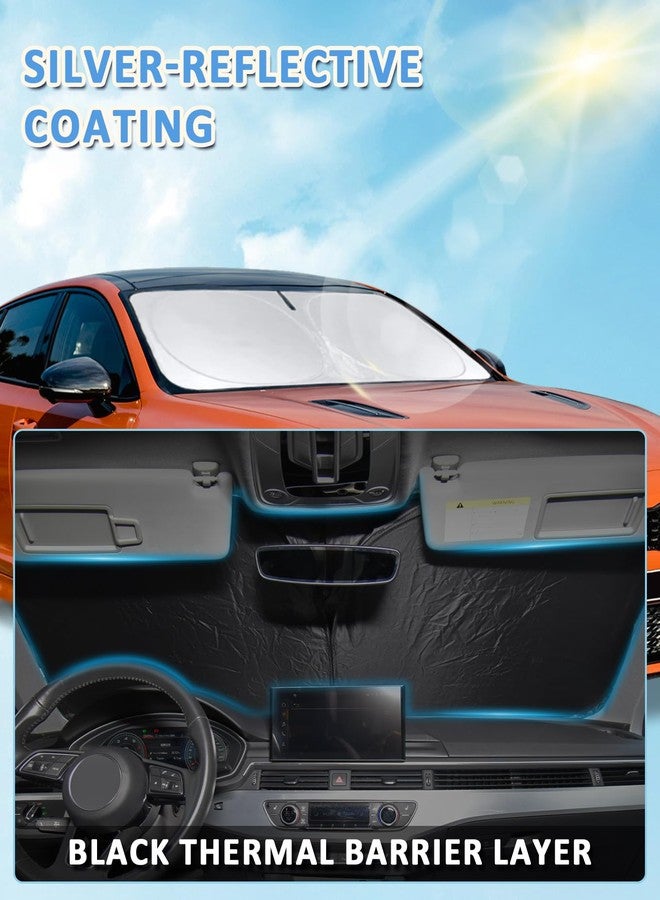 BOODANCARS for 2024 Ranger Windshield Sunshade Window Sun Shade for 2019-2023 Ford Ranger XL/XLT Windshield Cover Custom-fit Foldable Sun Shield Protector Block UV Ray Car Accessories - Image 2