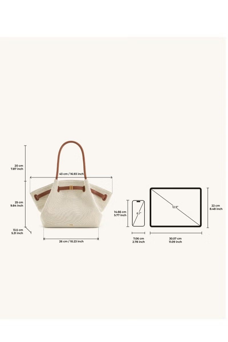 جي دبليو بي حقيبة هانا المتوسطة - كريمي/أبيض عاجي - Image 5