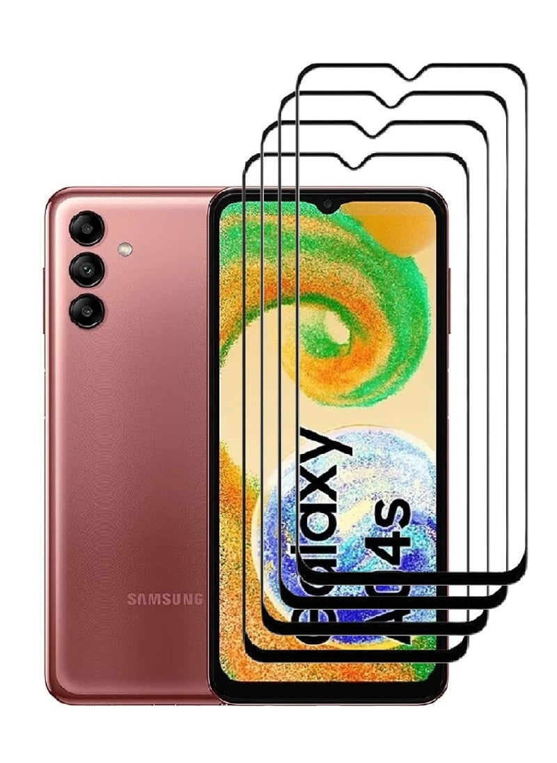 AINA 4 Pieces Tempered Glass Screen Protector 5D Designed For Samsung Galaxy A04s Full Glue Edge to Edge Full Screen Coverage And Bubble Free - Image 1
