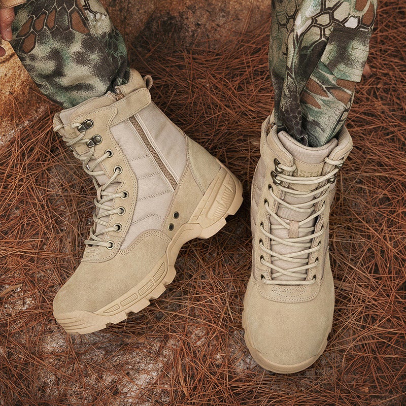 2025 Combat Boots Outdoor Men'S Flight Boots High-Top Outdoor Tactical Boots Desert Boots New Military Boots Men'S Boots - Image 4