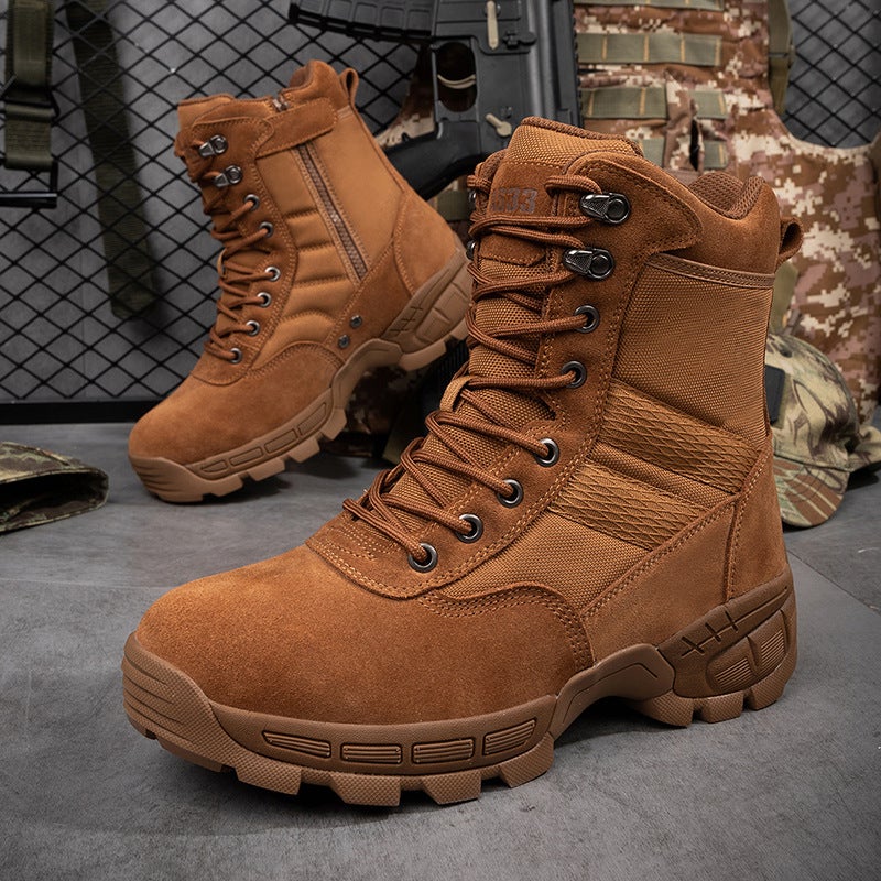 2025 Combat Boots Outdoor Men'S Flight Boots High-Top Outdoor Tactical Boots Desert Boots New Military Boots Men'S Boots - Image 2