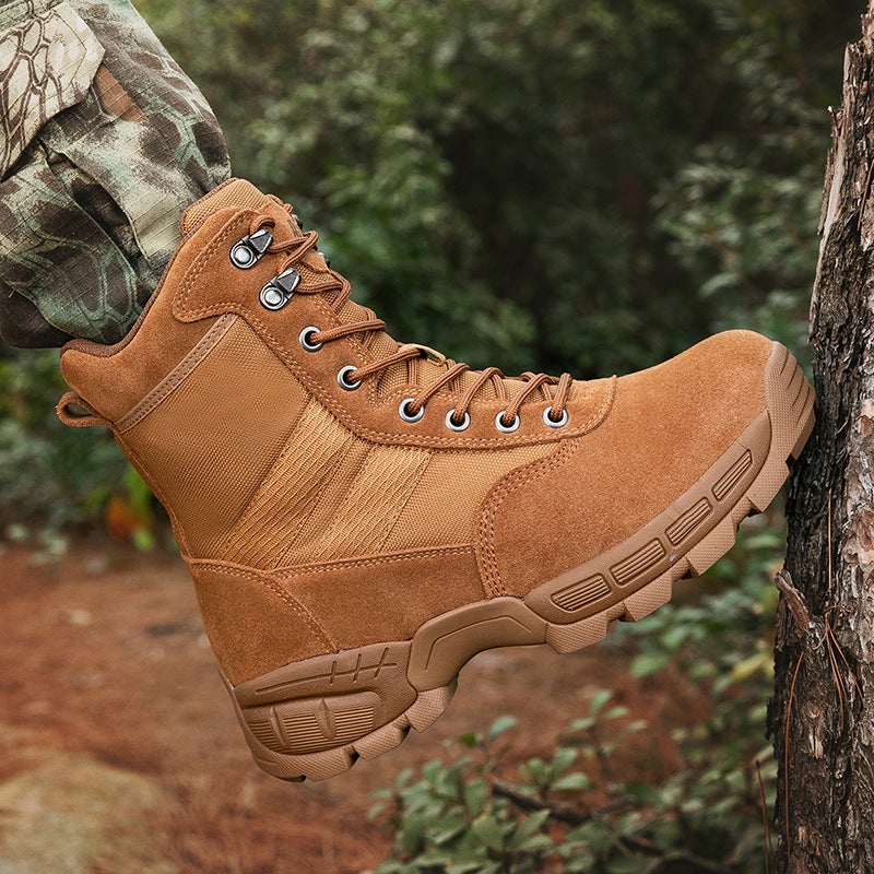 2025 Combat Boots Outdoor Men'S Flight Boots High-Top Outdoor Tactical Boots Desert Boots New Military Boots Men'S Boots - Image 1