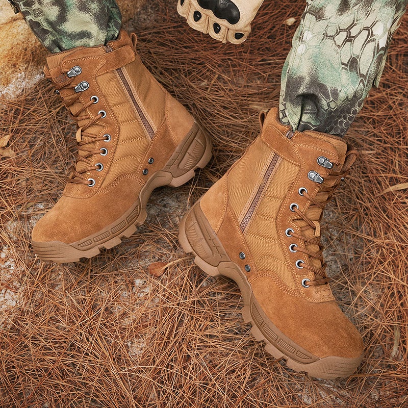 2025 Combat Boots Outdoor Men'S Flight Boots High-Top Outdoor Tactical Boots Desert Boots New Military Boots Men'S Boots - Image 5