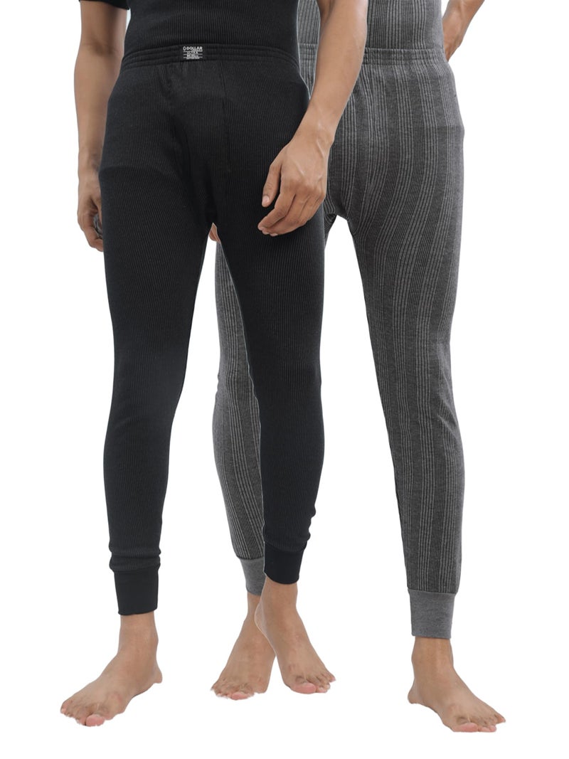 Dollar Ultra Pack of 2 Combed Cotton Men Thermal Pyjama - Image 1