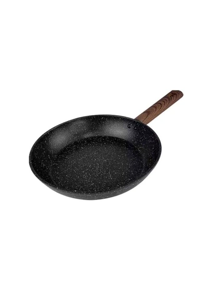 مقلاة غير لاصقة مع مقلاة مطلية بالجرانيت السويسري - مقلاة الشيف من Healthy Stone Cookware، مقلاة عجة وبيض خالية من حمض بيرفلورو الأوكتانويك (PFOA) مقاس 26 سم - Image 1