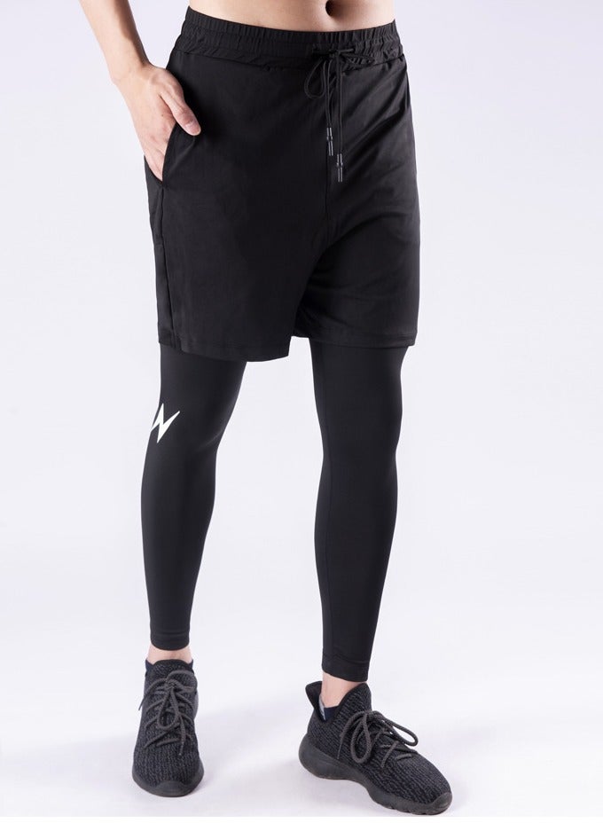 Loquat Men Quick Dry Breathable Sports Sweatpants Black  - Image 1