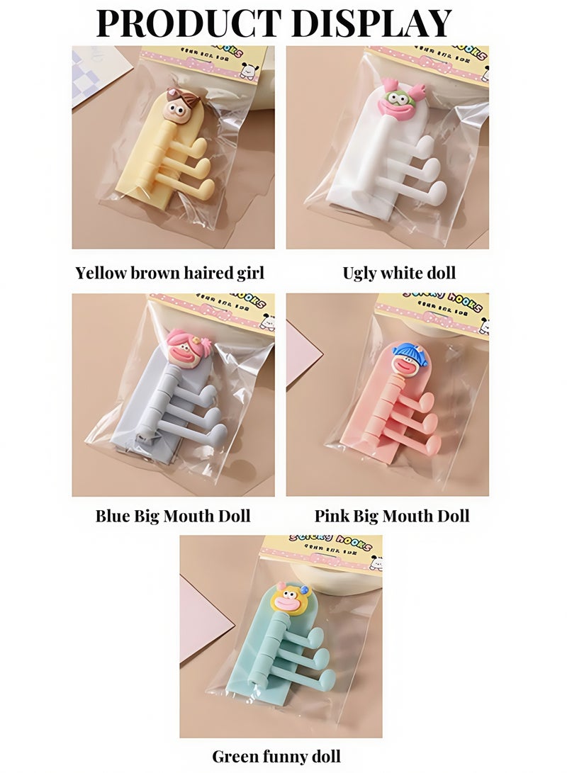 5 Pack Cute Adhesive Hooks Heavy Duty Wall Hooks Self Adhesive Hook - Image 2