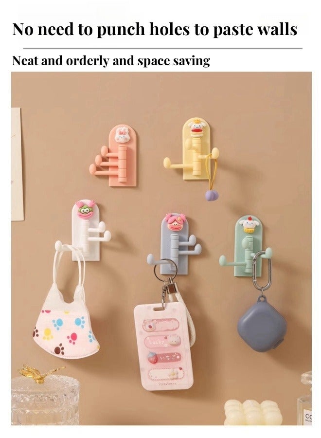 5 Pack Cute Adhesive Hooks Heavy Duty Wall Hooks Self Adhesive Hook - Image 4
