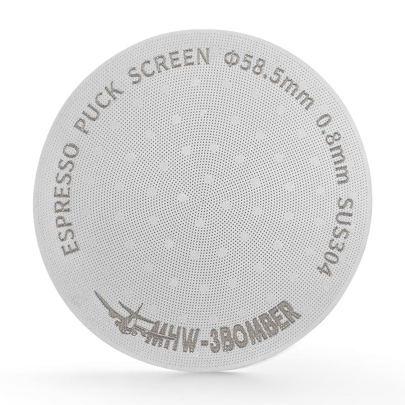 MHW-3BOMBER 58.5mm Espresso Puck Screen with Round Hole Espresso Filter 0.8mm Thickness Stainless Steel Coffee Reusable Filter for Bottomless Portafilter Filter Basket FG5590-OS - Image 1