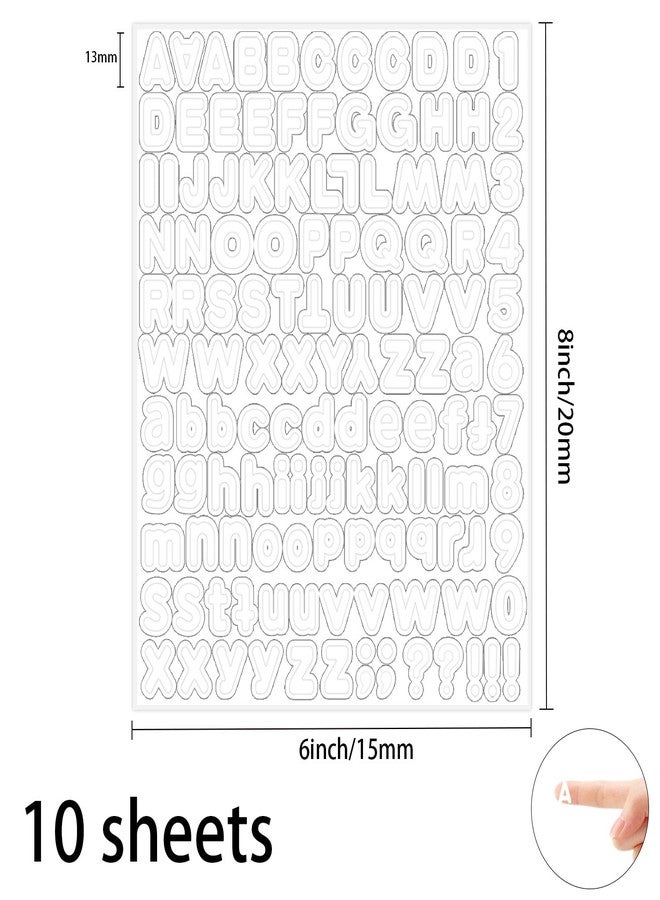 starboling Letter Stickers,1/2 inch 10 Sheets White Alphabet Sticker,Self Adhesive Vinyl Letter Stickers Mailbox Numbers,Self Adhesive Letters Stickers for Bulletin Boards Classroom Home Decor - Image 2