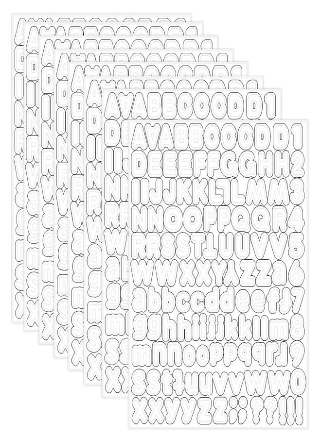 starboling Letter Stickers,1/2 inch 10 Sheets White Alphabet Sticker,Self Adhesive Vinyl Letter Stickers Mailbox Numbers,Self Adhesive Letters Stickers for Bulletin Boards Classroom Home Decor - Image 1