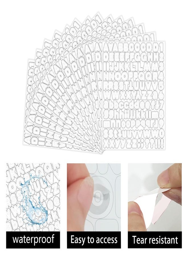 starboling Letter Stickers,1/2 inch 10 Sheets White Alphabet Sticker,Self Adhesive Vinyl Letter Stickers Mailbox Numbers,Self Adhesive Letters Stickers for Bulletin Boards Classroom Home Decor - Image 3