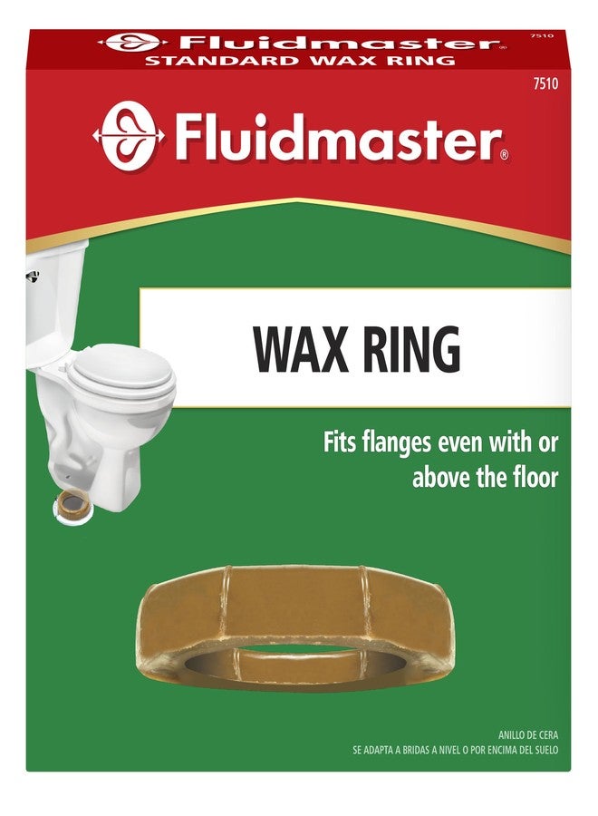 فلويد ماستر حلقة شمعية قياسية من Fluidmaster 7510 لحوض المرحاض لخطوط الصرف مقاس 3 بوصات و4 بوصات، لون بني فاتح - Image 4