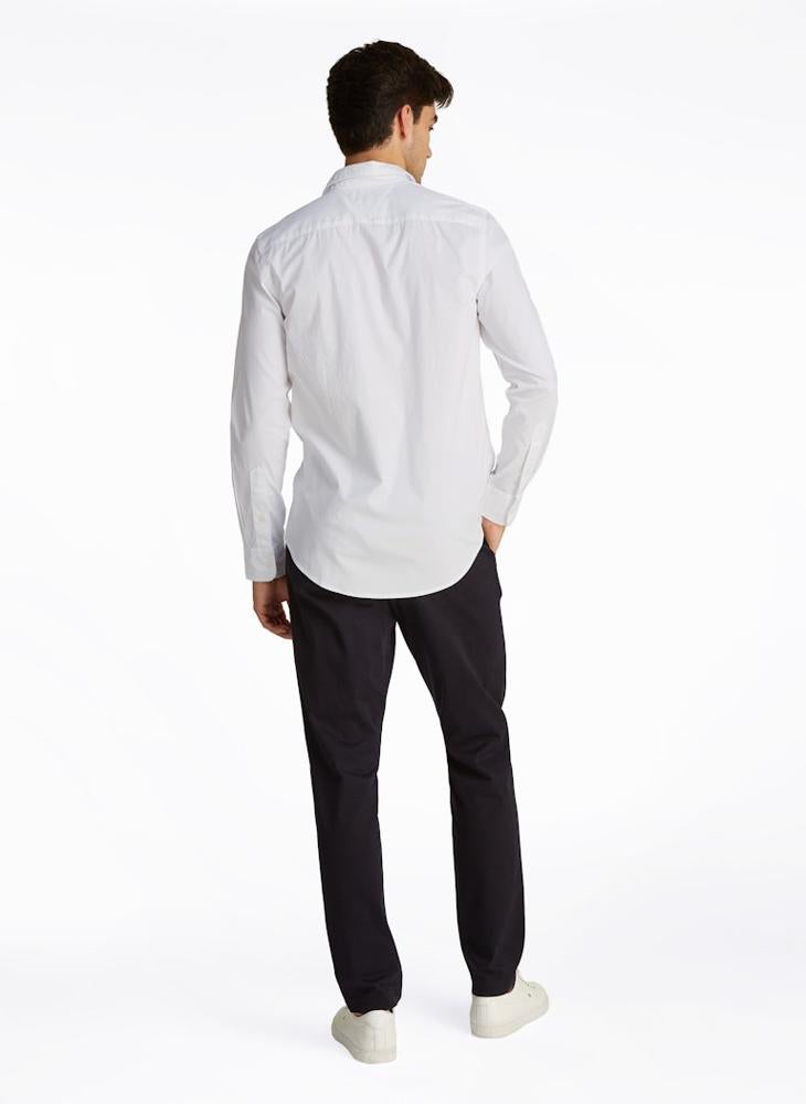 TOMMY HILFIGER Slim Flex Cotton Poplin Kent Collar Shirt  - Image 2