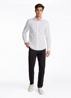 TOMMY HILFIGER Slim Flex Cotton Poplin Kent Collar Shirt  - Image 4