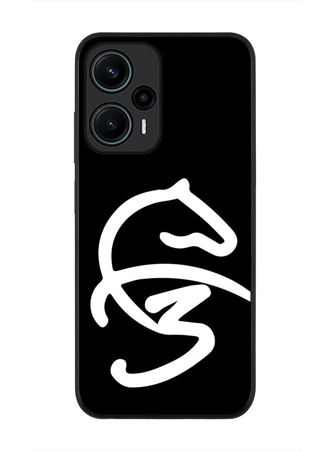 Stylizedd حافظة سوداء متينة لهاتف Xiaomi Poco F5 5G / Xiaomi Redmi Note 12 Turbo 5G بتصميم نحيف وحواف مرنة من المطاط ضد السقوط - نمط Faz3 أسود - Image 1