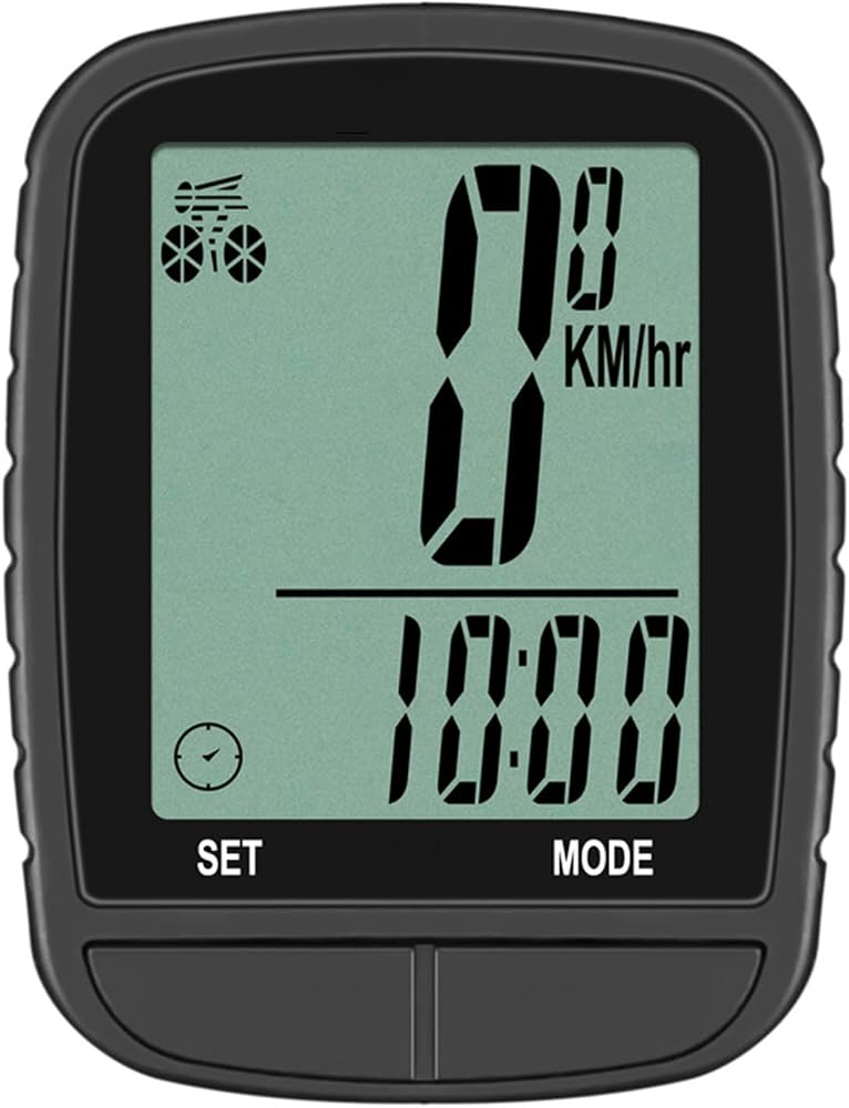 Hamwesh Bicycle Computer, 24 Functions Auto Sleep Wake Up Backlight Bike Speedometer, Bicycle Odometer Speedometer with Wireless ABS Design Built-in CR2032 Battery for Cycling Training - Image 3