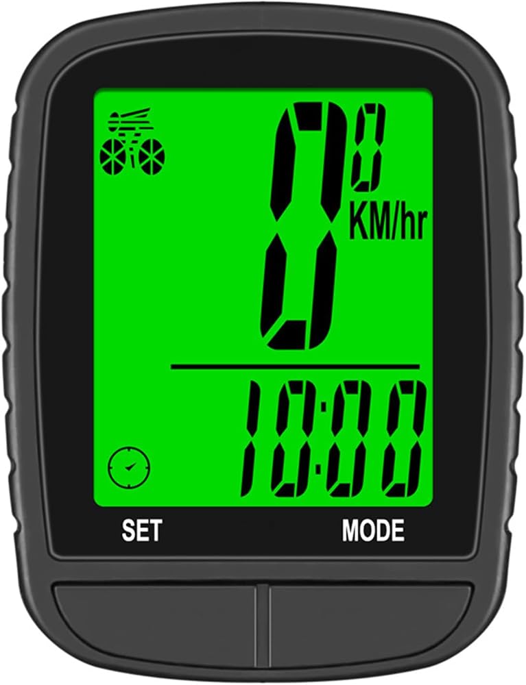 Hamwesh Bicycle Computer, 24 Functions Auto Sleep Wake Up Backlight Bike Speedometer, Bicycle Odometer Speedometer with Wireless ABS Design Built-in CR2032 Battery for Cycling Training - Image 4