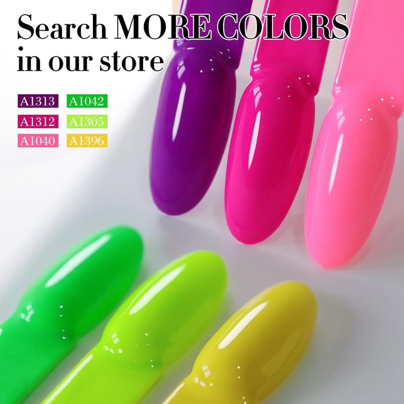Double Rhythm 15ML Gel Nail Polish Pure Sheer Same Color Same Bottle Soak Off Gel Polish Art Manicure Salon DIY at Home for Women (Bright Green-A1042) - Image 5