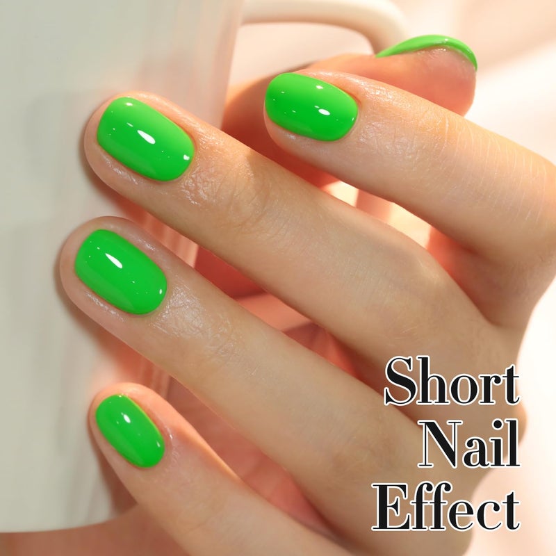 Double Rhythm 15ML Gel Nail Polish Pure Sheer Same Color Same Bottle Soak Off Gel Polish Art Manicure Salon DIY at Home for Women (Bright Green-A1042) - Image 3
