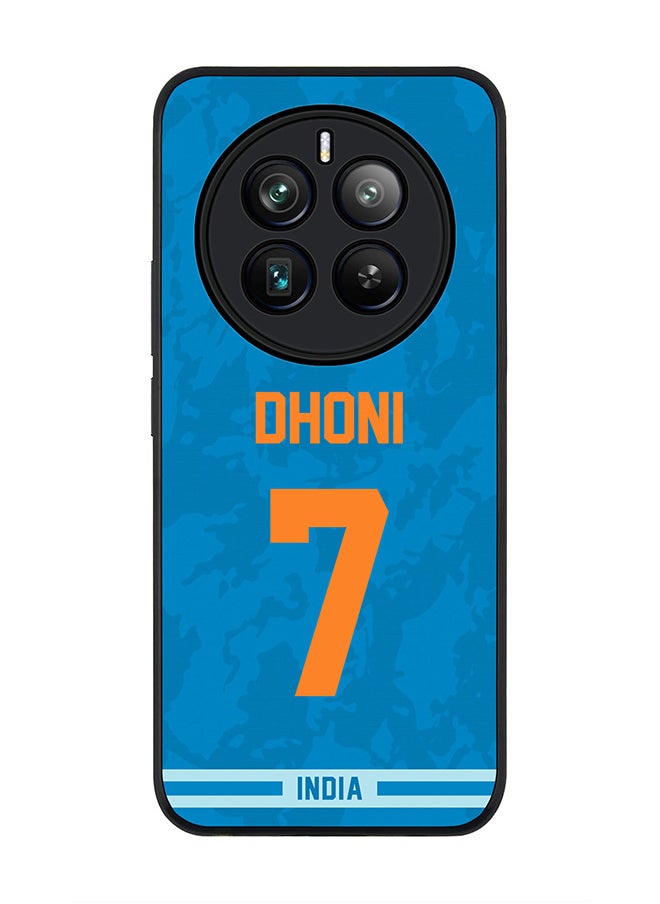 Stylizedd Rugged Black edge case for Realme 12 Pro / Realme 12 Pro Plus 5G, Slim fit Flexible TPU Gel Thin Cover -  Team India MS Dhoni, Jersey No 7  - Image 1