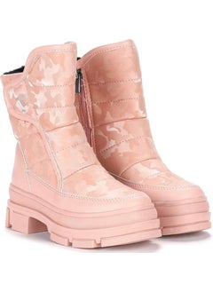 TwinGo 820 Salmon Camouflage Detail Girls Snow Boots  - Image 1