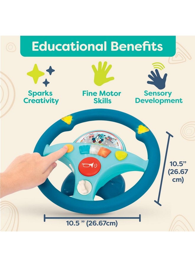 B. Toys Woofer's Musical Driving Wheel - Pretend Play Steering Wheel with Music, Sounds & Lights for Toddlers, Kids 2 Years+ - Image 4