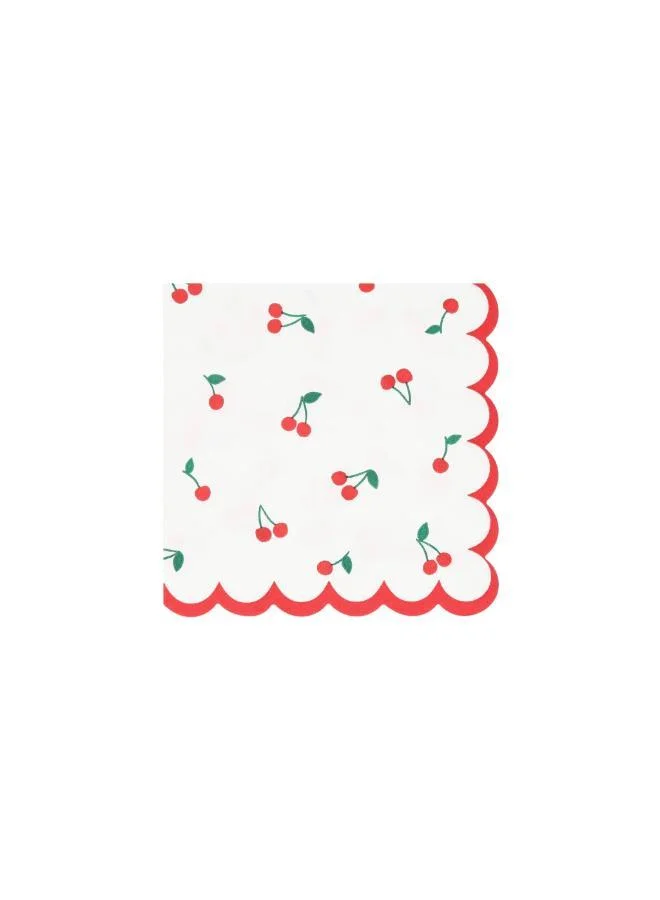 Meri Meri Cherry Pattern Small Napkins