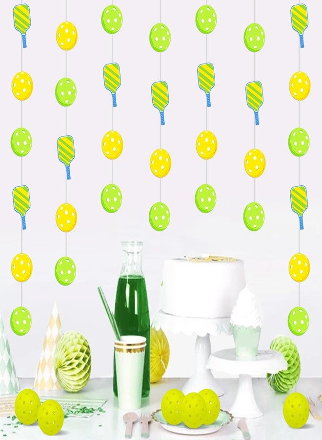 Cheereveal مجموعة تشيريفيل من 8 قطع من لافتات حفلات بيكلبول - لافتات معلقة بموضوع مخلل مضحك، خلفية، ديكورات حفلات أعياد الميلاد ذات الطابع الرياضي، حفلات استقبال المولود الجديد، للأولاد والبنات - Image 4