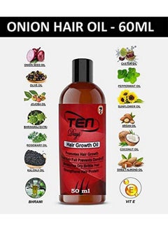 7 Days Ten Days Onion Hair Growth Oil For Promote Hair Growth | Stop Hair Fall Prevents Dandruff | Moisturizer Dry Brittle Hair | Strengthens Hair Proteins 50 Ml (100 Ml)  - Image 3
