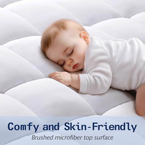 SOPAT Mattress Topper Full Size Extra Thick Mattress Pad 8-21" Deep Pocket Soft Down Alternative Fill Mattress Protector Pillow Top Mattress Cover (54x75 Inches, White) - Image 3