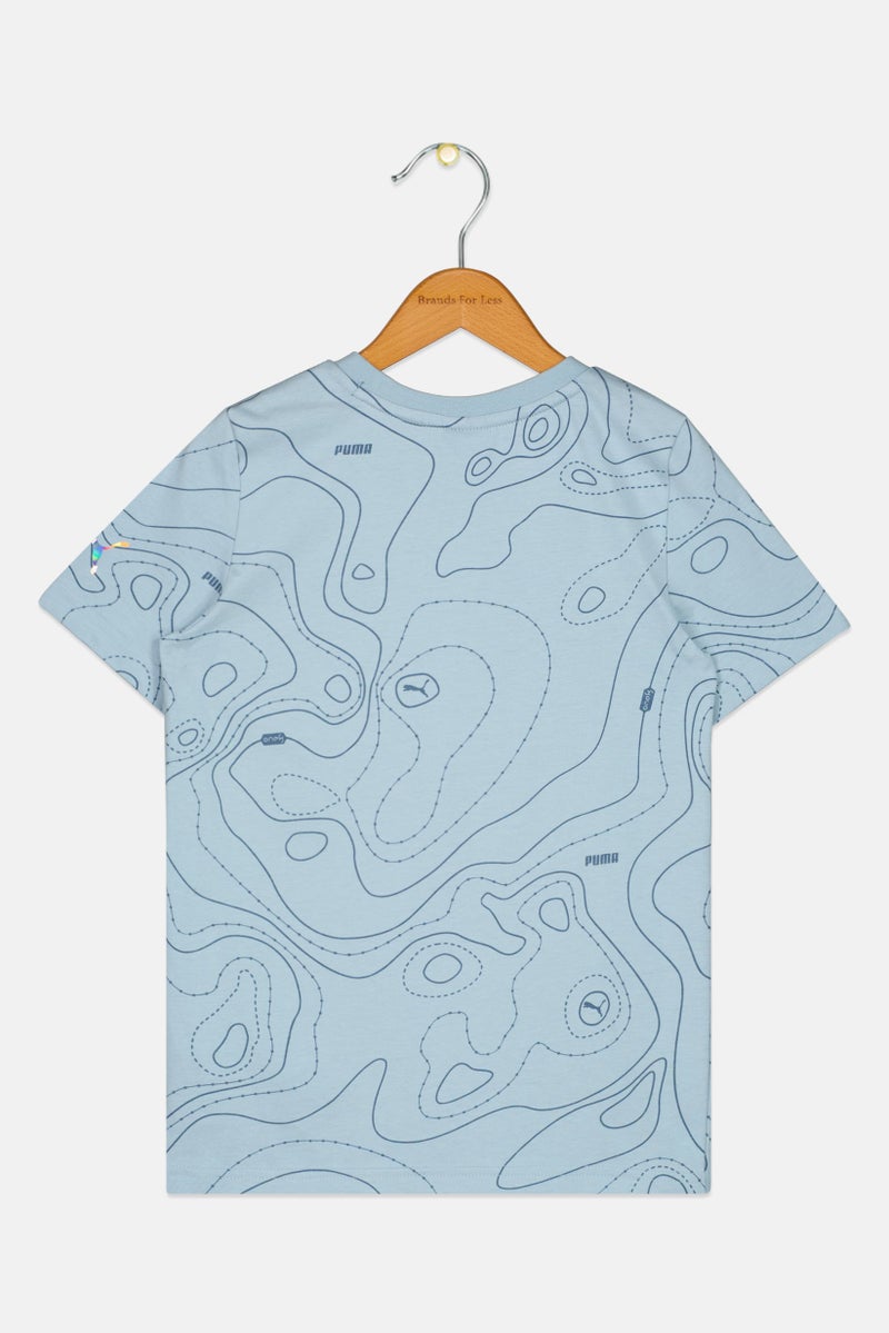 Puma x One8 Kids Boy Graphic Print Short Sleeve Outdoor Top, Multicolor - Image 3