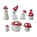 BDZMC 7PCS Mini Mushroom Car Rearview Mirror Accessories Cute Mushroom Car Dashboard Decoration Funny Automotive Interior Ornament for Women Fits Home Office Garden - Image 2