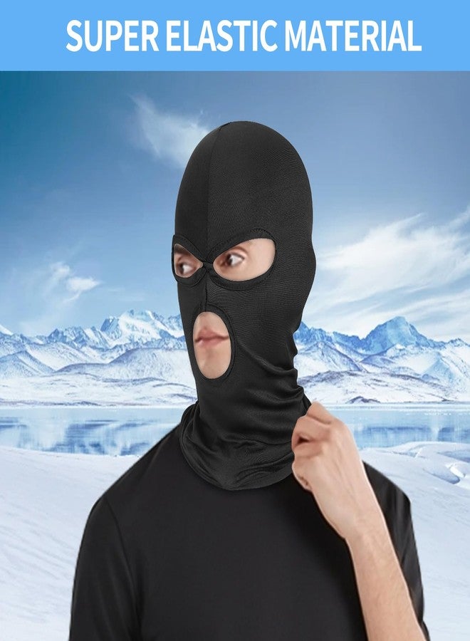 Pukavt 3 Hole Balaclava Ski Mask for Men Women, Thin Full Face Mask for Motorcycle Bike Hunting Cycling Skiing Cap Black - Image 5