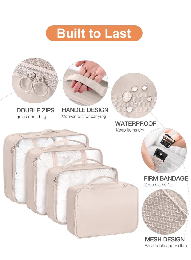 URbazaar 8Pcs Travel Luggage Packing Organizers Set with Toiletry Diaper Bag - Image 4