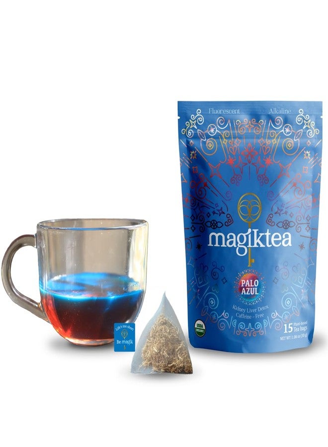 Magiktea ماجيك تي، بالو أزول، 15 كيس شاي نباتي، عضوي معتمد من وزارة الزراعة الأمريكية، خشب الكلى، خالٍ من الكافيين - Image 1