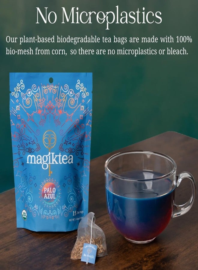 Magiktea ماجيك تي، بالو أزول، 15 كيس شاي نباتي، عضوي معتمد من وزارة الزراعة الأمريكية، خشب الكلى، خالٍ من الكافيين - Image 5